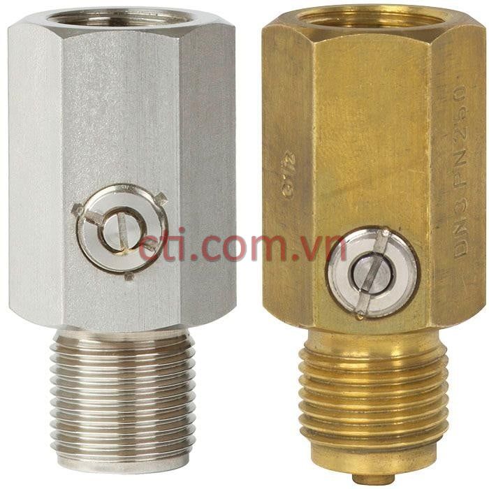 Snubber WIKA 910.12 loại điều chỉnh được với vít chỉnh dòng