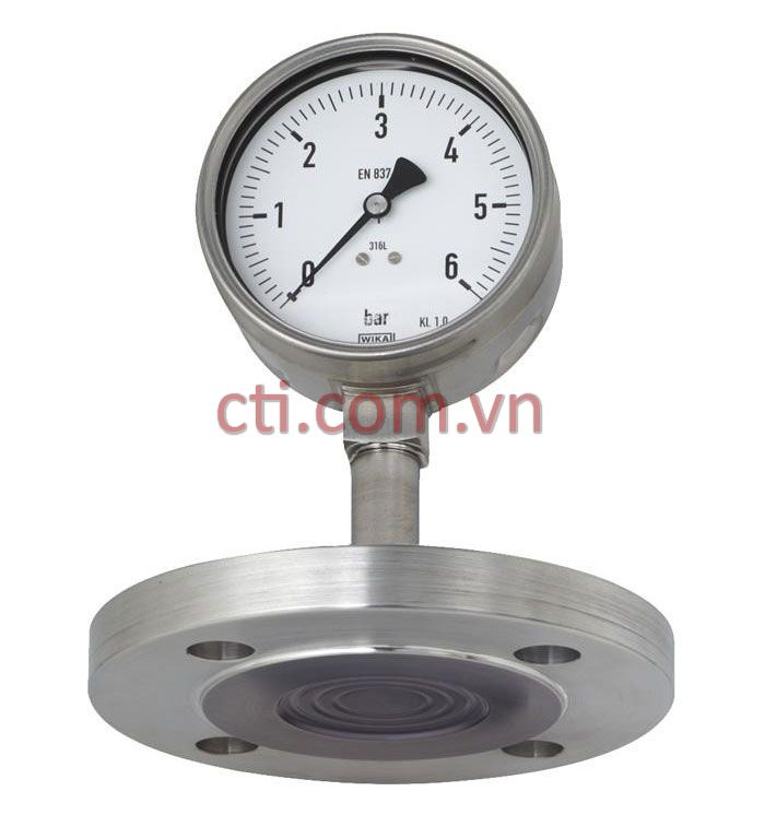 Đồng hồ áp suất WIKA 232.50 lắp màng bích 990.27