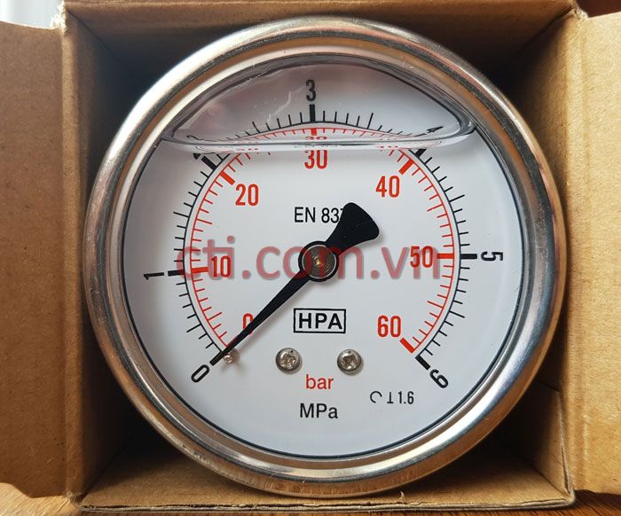 Đồng hồ áp suất WIKA có dầu Glycerin chống rung kim hiệu quả